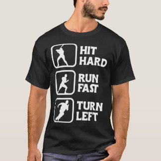 T-shirt Toucher hard run rapide tour à gauche design de ba
