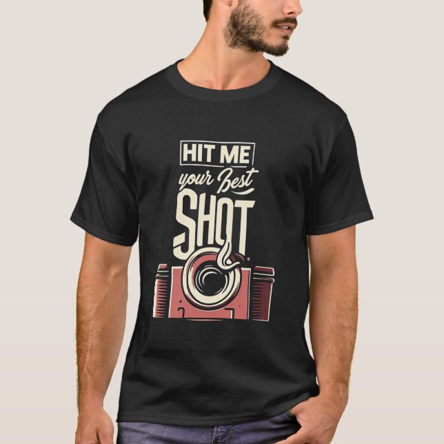 T-shirt Touchez-moi avec votre meilleure photo Camera Funn (Devant)