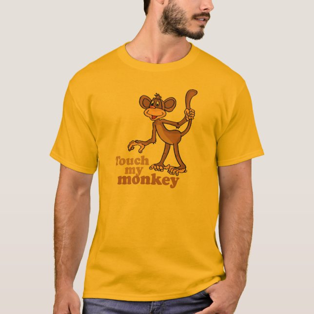 T-SHIRT TOUCHEZ MON SINGE (Devant)