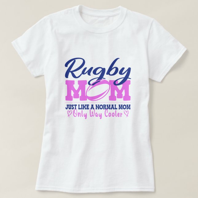 T-shirt Tough Crazy Rugby Maman, Maman Amant Rugby Cadeau  (Design devant)