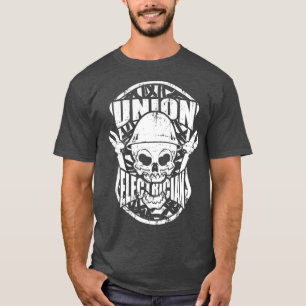 T-shirt Tough Union Electrician Skull