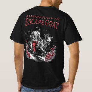 T-shirt Toujours avoir une chèvre d'évasion (rouge) avant 