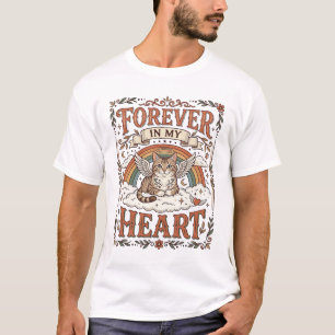T-shirt Toujours Dans Mon Cœur Chat Mémorial Pont Arc-en-C