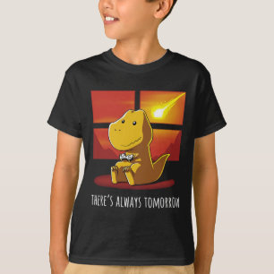T-shirt Toujours Demain Dinosaur Jouer Jeu Vidéo 1