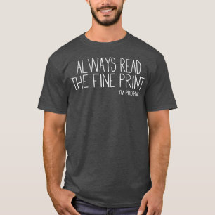 T-shirt Toujours lire l'impression fine Je suis Grossesse 