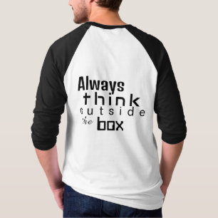 T-shirt Toujours penser à l'extérieur de la boîte - 3/4 Ma