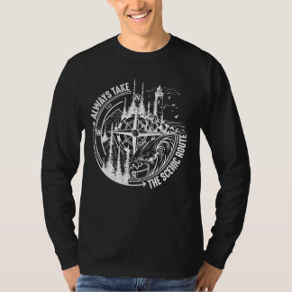 T-shirt Toujours Prendre La Route Pittoresque
