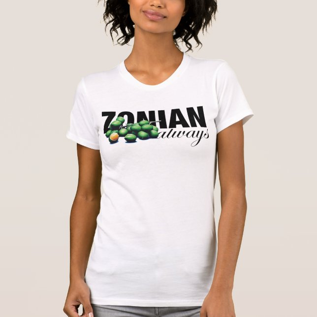 T-shirt Toujours zonien avec des grenouilles (Devant)