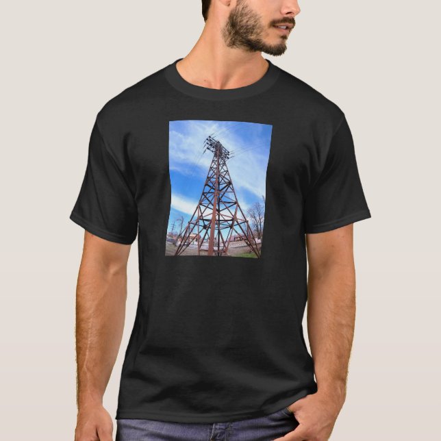 T-shirt Tour à haute tension avec des fils (Devant)