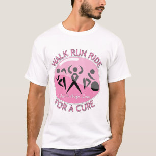 T-shirt Tour de course de promenade de cancer du sein pour