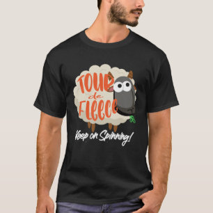T-shirt Tour de Fleece Fiber pour la rotation des roues Ha
