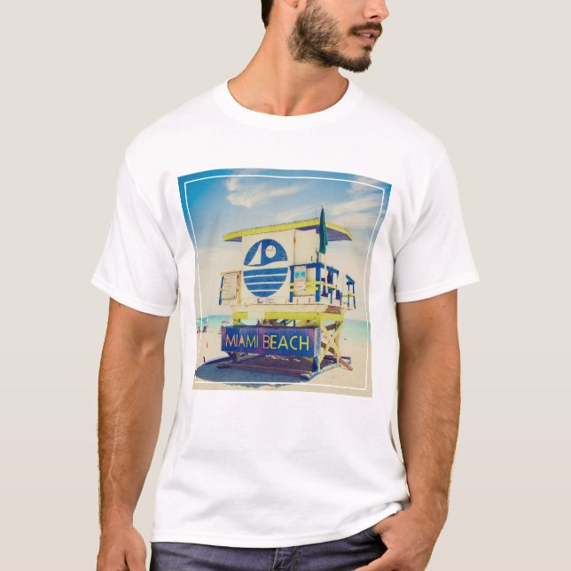 T-shirt Tour de garde| South Beach, Miami, Floride (Devant)