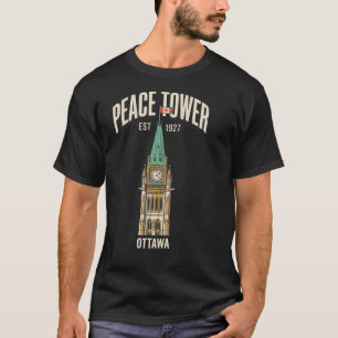T-shirt Tour de la Paix Ottawa Canada Affiche de voyage vi