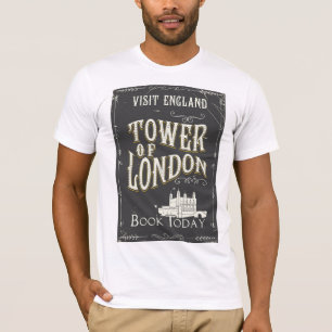 T-shirt Tour de Londres Angleterre affiche vintage