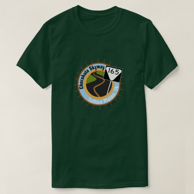 T-shirt Tour de moto de Cherohala Skyway (Design devant)
