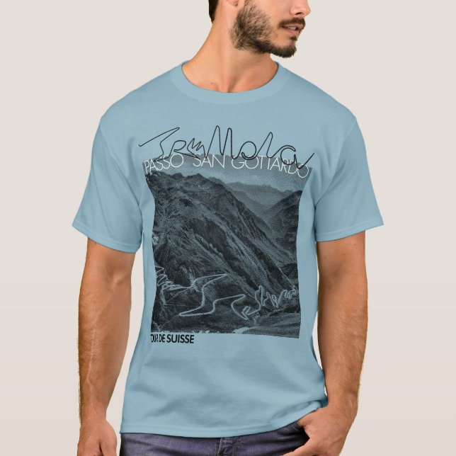 T-shirt Tour De Suisse "Tremola" Gothard Pass (Devant)