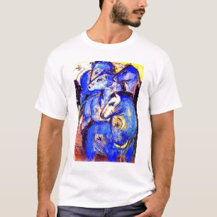 T-shirt Tour des Chevaux Bleus par Franz Marc