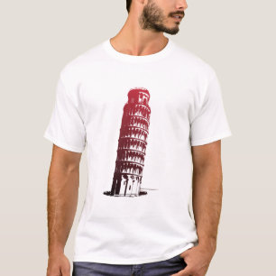 T-shirt Tour d'Italie de Pise penchée sur l'Europe