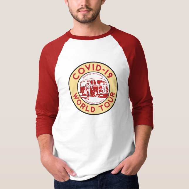 T-shirt Tour du monde de Covid-19 (Devant)