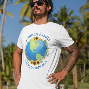 T-shirt Tour du monde sur mesure Terre en Cool de tourneso