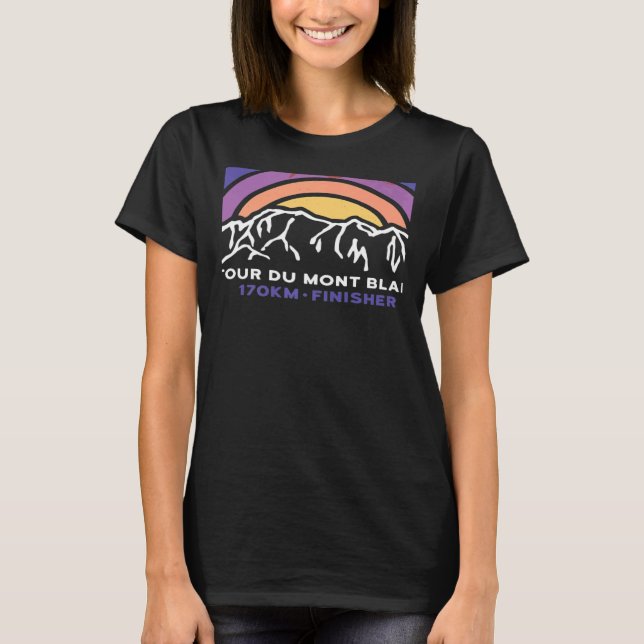 T-shirt Tour du Mont Blanc Chamonix France Italie Suisse (Devant)