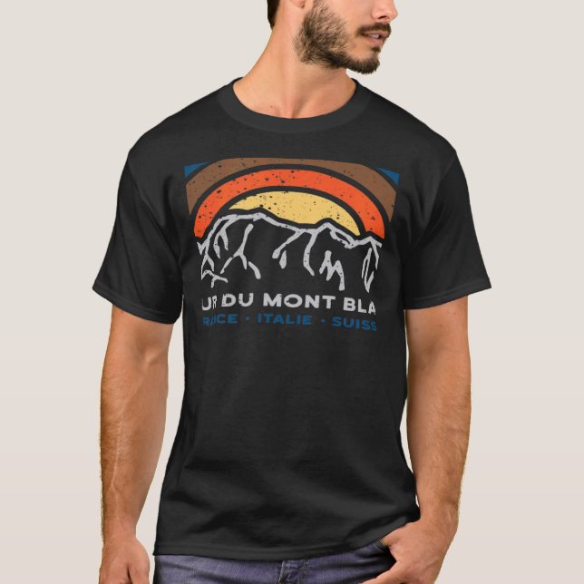 T-shirt Tour du Mont Blanc Chamonix France Italy Switzerla (Devant)