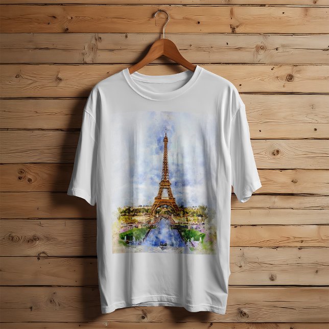 T-shirt Tour Eiffel à Paris au coucher du soleil nr2 (Créateur téléchargé)
