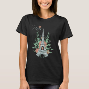 T-shirt Tour Eiffel Amour Paris Souvenir Français Paris H