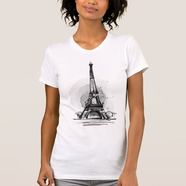 T-shirt Tour eiffel de Paris (Devant)