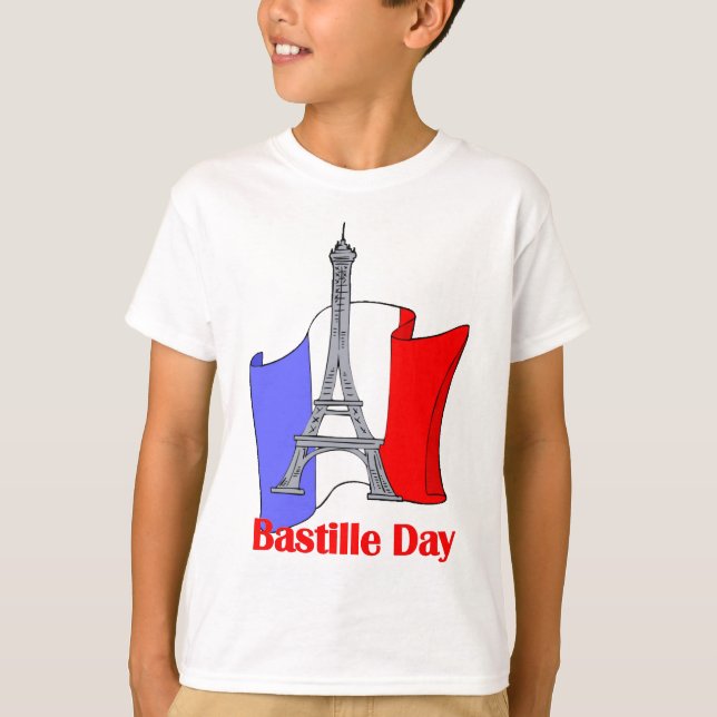 T-shirt Tour Eiffel et Drapeau Français Tee - shirt du 11  (Devant)