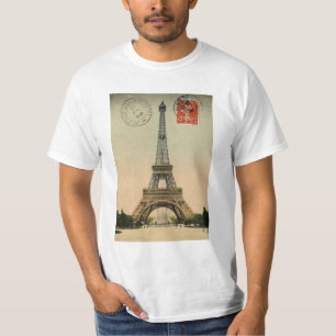T-shirt Tour Eiffel, Paris, France, cru rétro