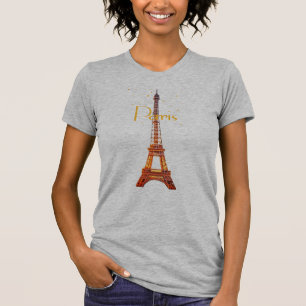 T-shirt Tour Eiffel Paris Texte