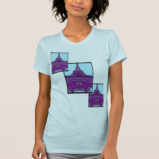 T-shirt Tour Eiffel Pop Art (Devant)