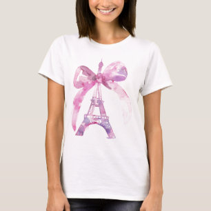 T-shirt Tour Eiffel rose