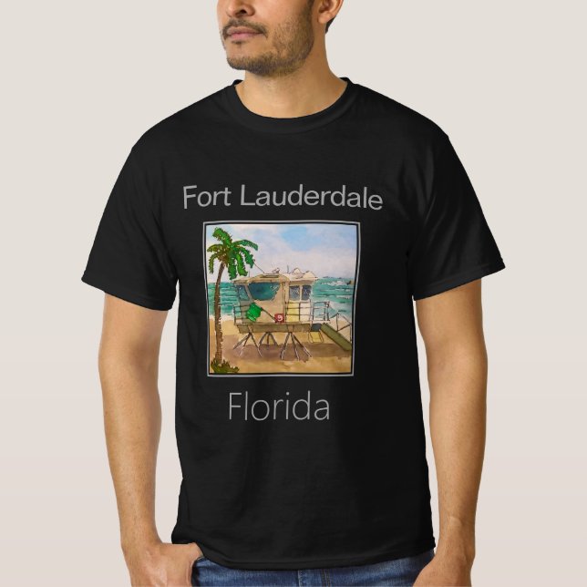 T-shirt Tour Lifeguard, Fort Lauderdale, Floride (Devant)