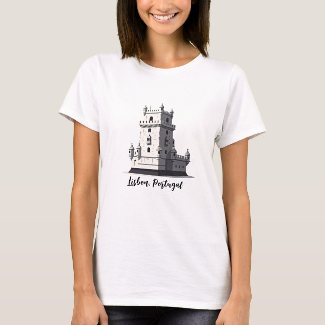 T-shirt Tour Lisbonne Portugal Belém (Devant)