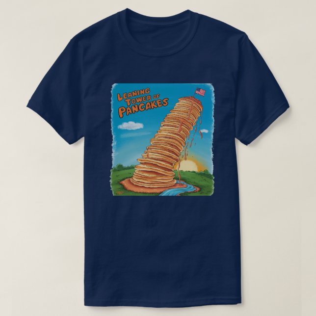 T-shirt Tour penchée de Pancakes (Design devant)