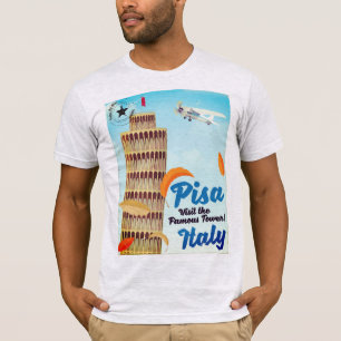 T-shirt Tour penchée de Pise Impression de vacances vintag