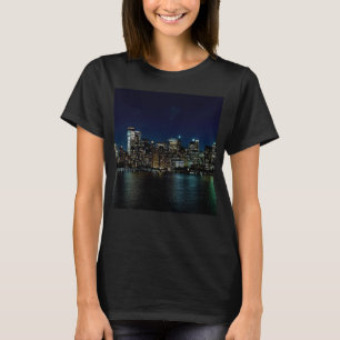 T-shirt Tour Skyscraper New York City Nuit USA Amérique