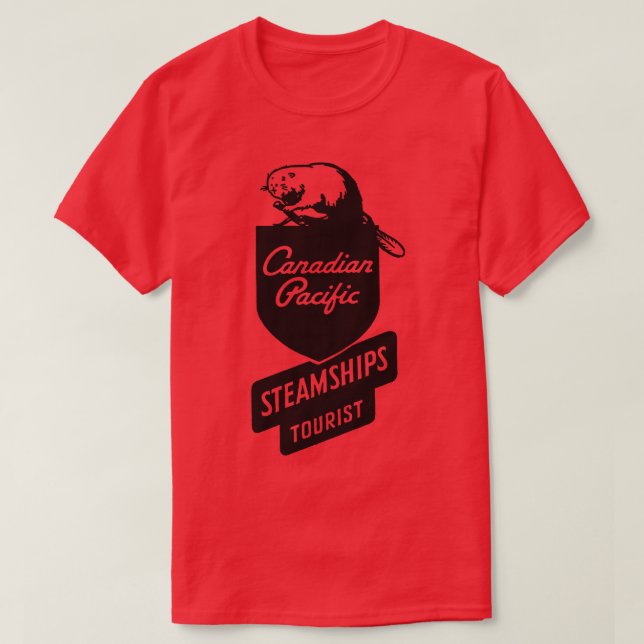 T-shirt Tourisme des bateaux à vapeur du Pacifique canadie (Design devant)