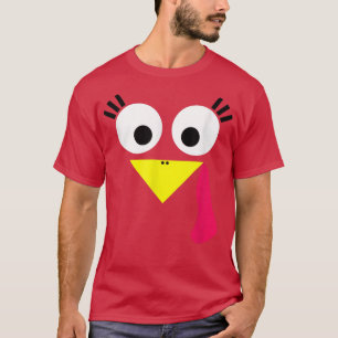 T-shirt Tourkey face Hen Female Girl