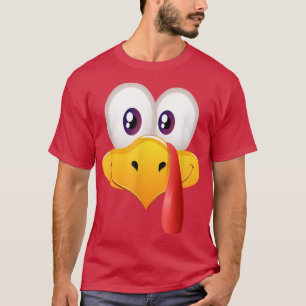 T-shirt Tourkey Face Pilgrim Thanksgiving Costume happy ha