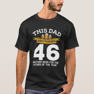 T-shirt Tourné 46 Bière Boire Papa 46E Père Anniversaire G