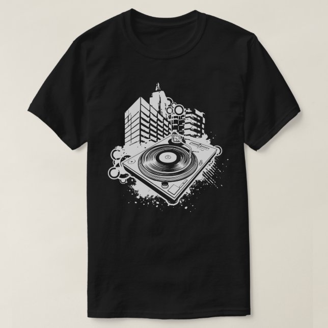 T-shirt Tourne-disque du DJ (Design devant)