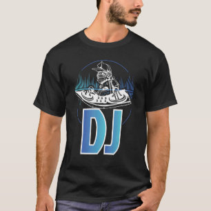 T-shirt Tourne-disque Visualiseur Électronique Cool Dj Dis