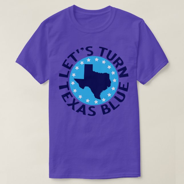 T-shirt Tourne le bleu du Texas (Design devant)