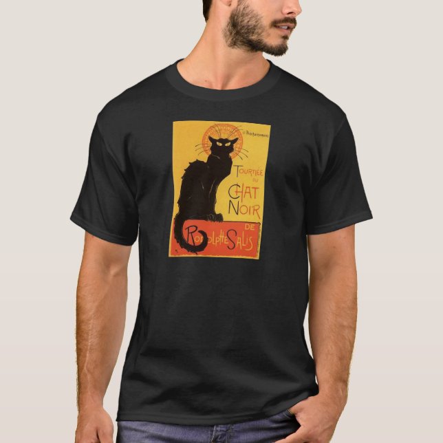 T-shirt Tournée du Chat Noir, cru de chat noir de Steinlen (Devant)