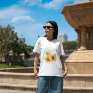 T-shirt Tournesol à l'aquarelle