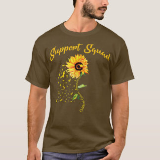 T-shirt Tournesol à ruban jaune Sensibilisation au cancer 