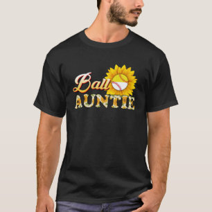 T-shirt Tournesol Ball Auntie Softball Baseball Femmes